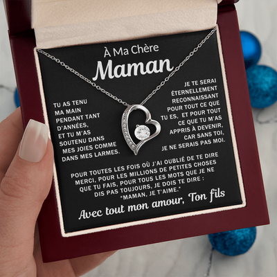 Collier à ma chère Maman - je t'aime, ton fils