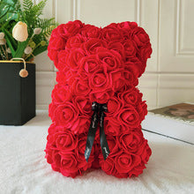 Ours en Roses Artificielles Fait Main
