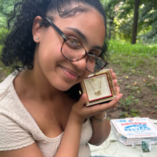 Coffret Vraie Rose Éternelle & Collier Gravé