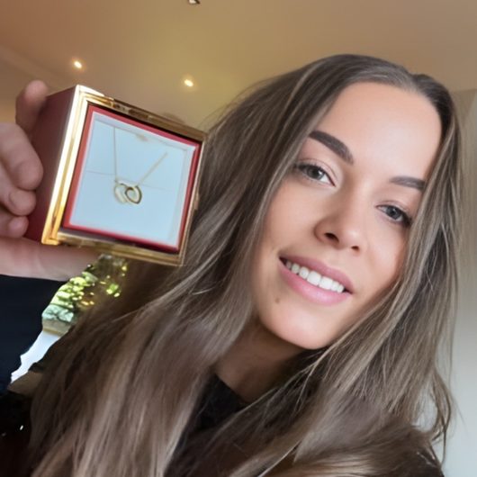 Coffret Vraie Rose Éternelle & Collier Gravé